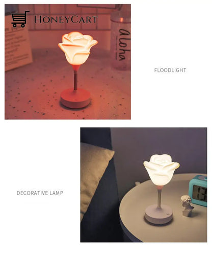 Rose Flower Romantic Touch Night Light Lamps