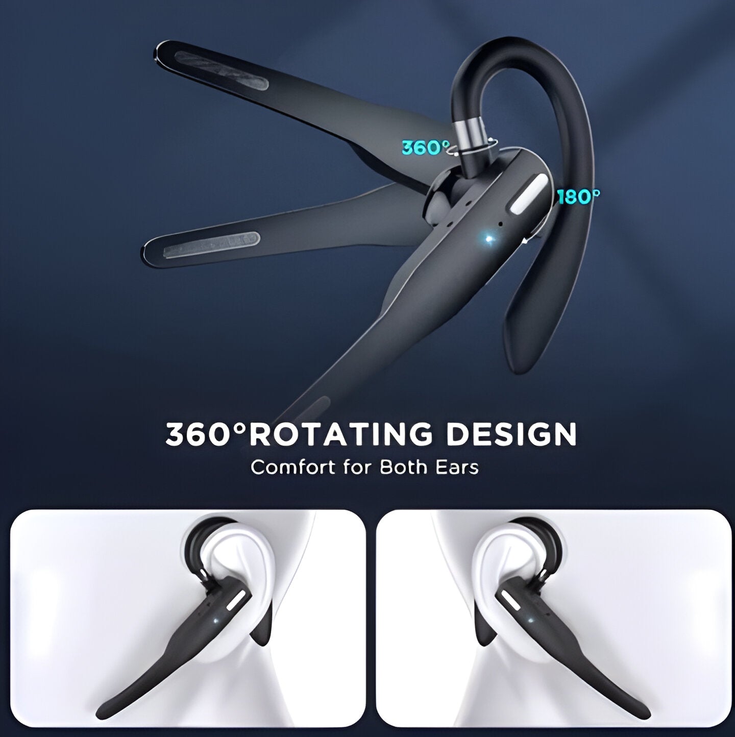 Trucker Dual Mic Wireless Bluetooth 5.1 Noise Cancelling Headset and Earpiece