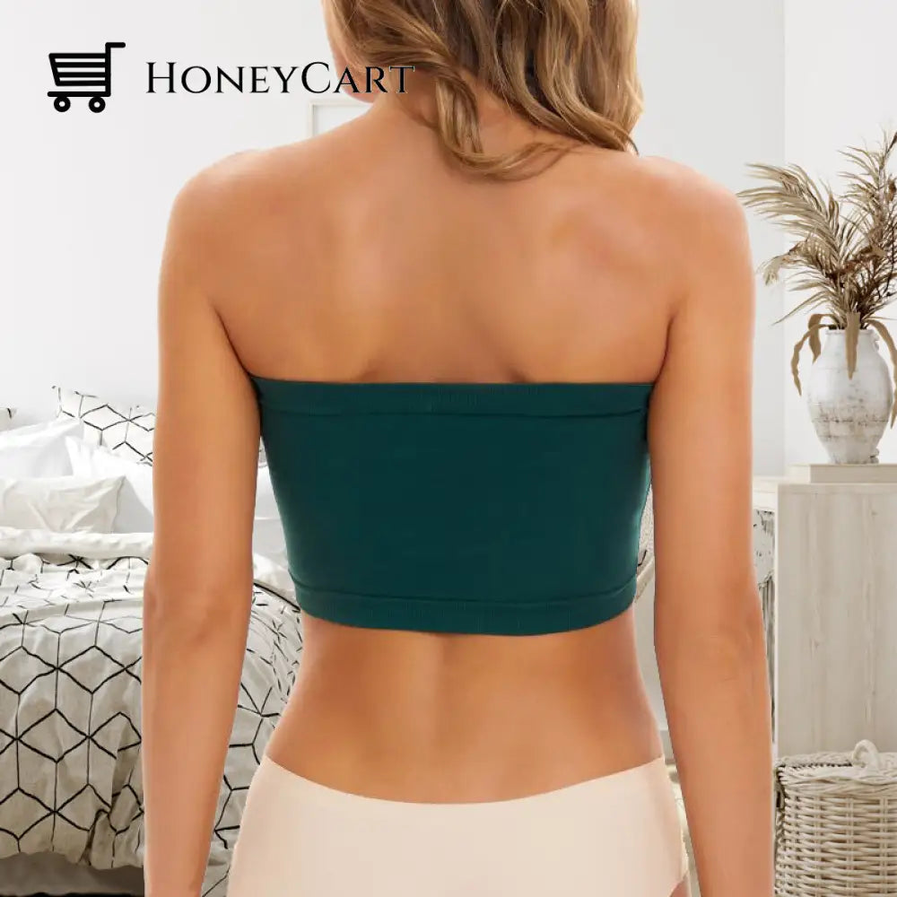 Seamless Imitation Steel Ring Strapless Tube Top Clothing