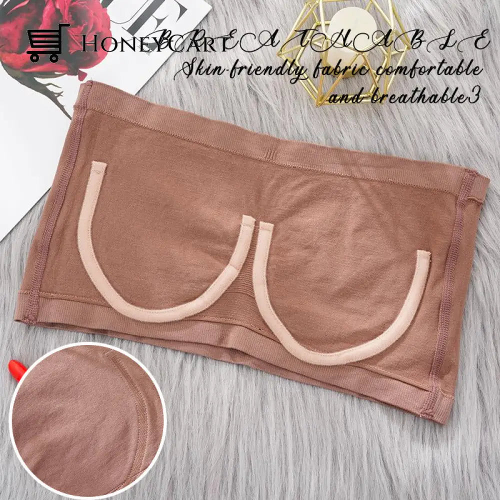 Seamless Imitation Steel Ring Strapless Tube Top Clothing