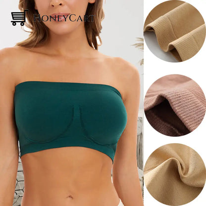 Seamless Imitation Steel Ring Strapless Tube Top Clothing