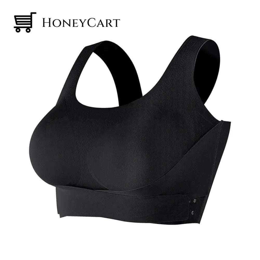 Seamless Support Bra Posture Corrector Bralette Front Closure Underwear Cross Back Humpback For Plus