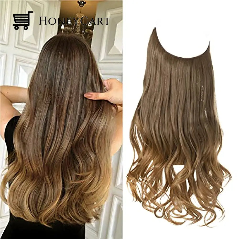 Secret Hair Invisible Halo Extensions Brown To Golden / 14 Inches | 70 Grams