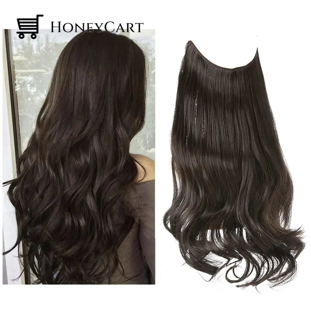 Secret Hair Invisible Halo Extensions Darker Brown / 14 Inches | 70 Grams