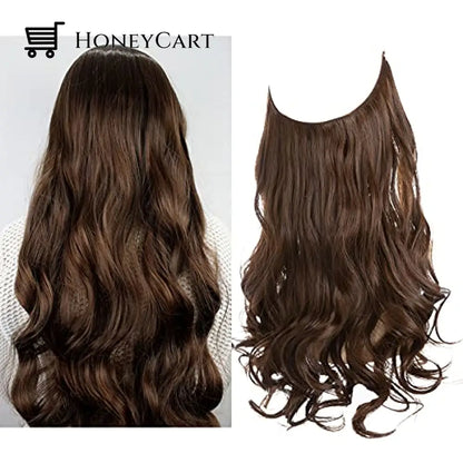 Secret Hair Invisible Halo Extensions Ginger Brown / 14 Inches | 70 Grams