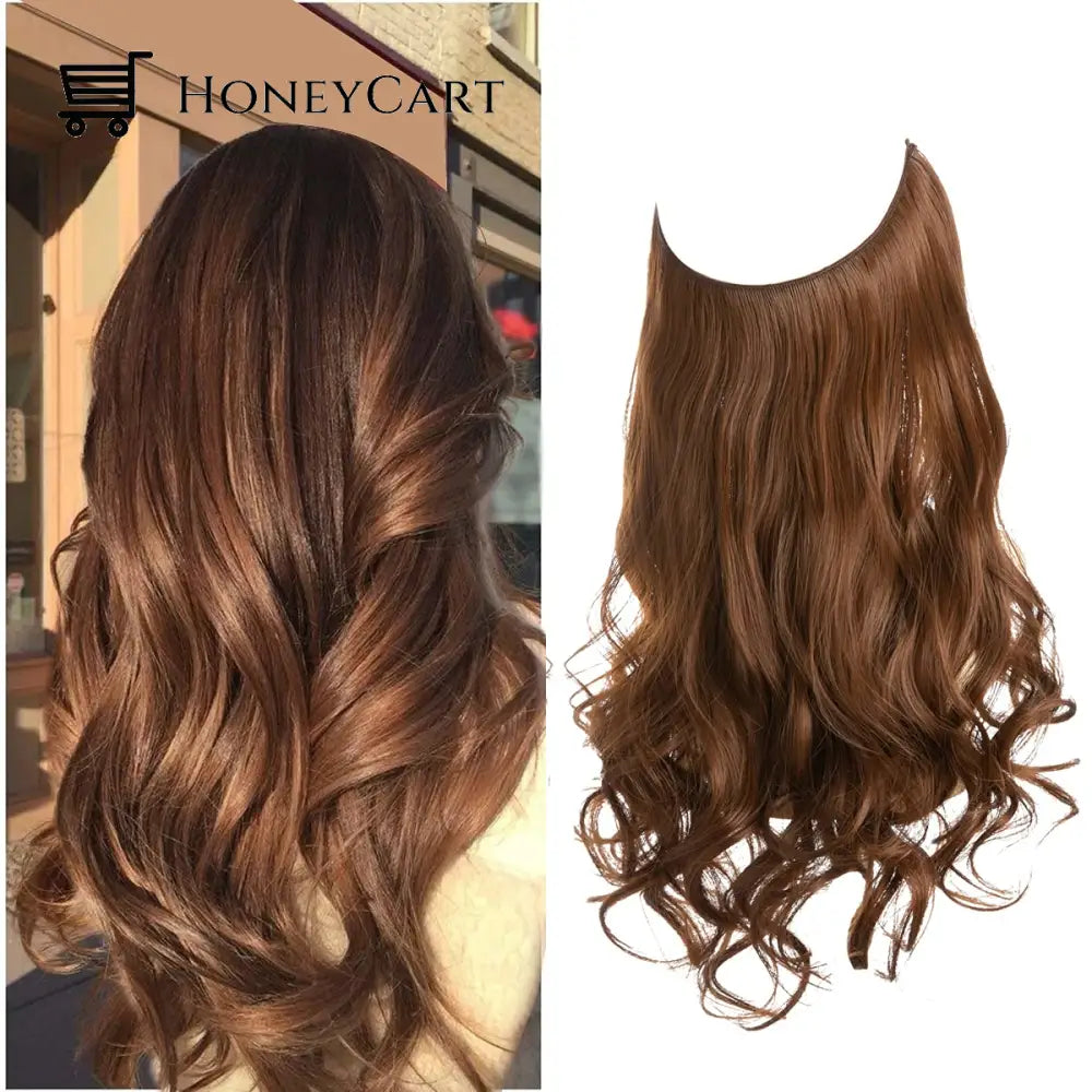 Secret Hair Invisible Halo Extensions Light Auburn / 14 Inches | 70 Grams