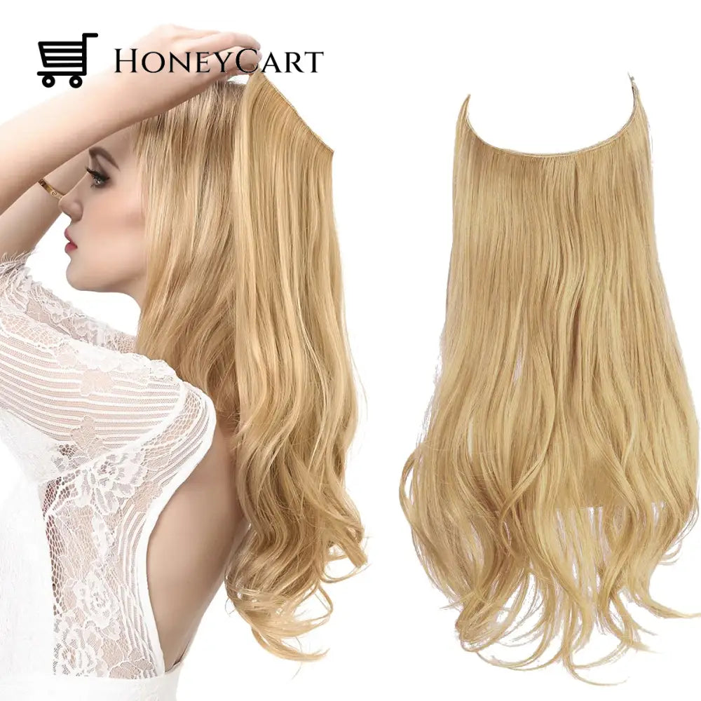 Secret Hair Invisible Halo Extensions Light Honey Blonde / 14 Inches | 70 Grams