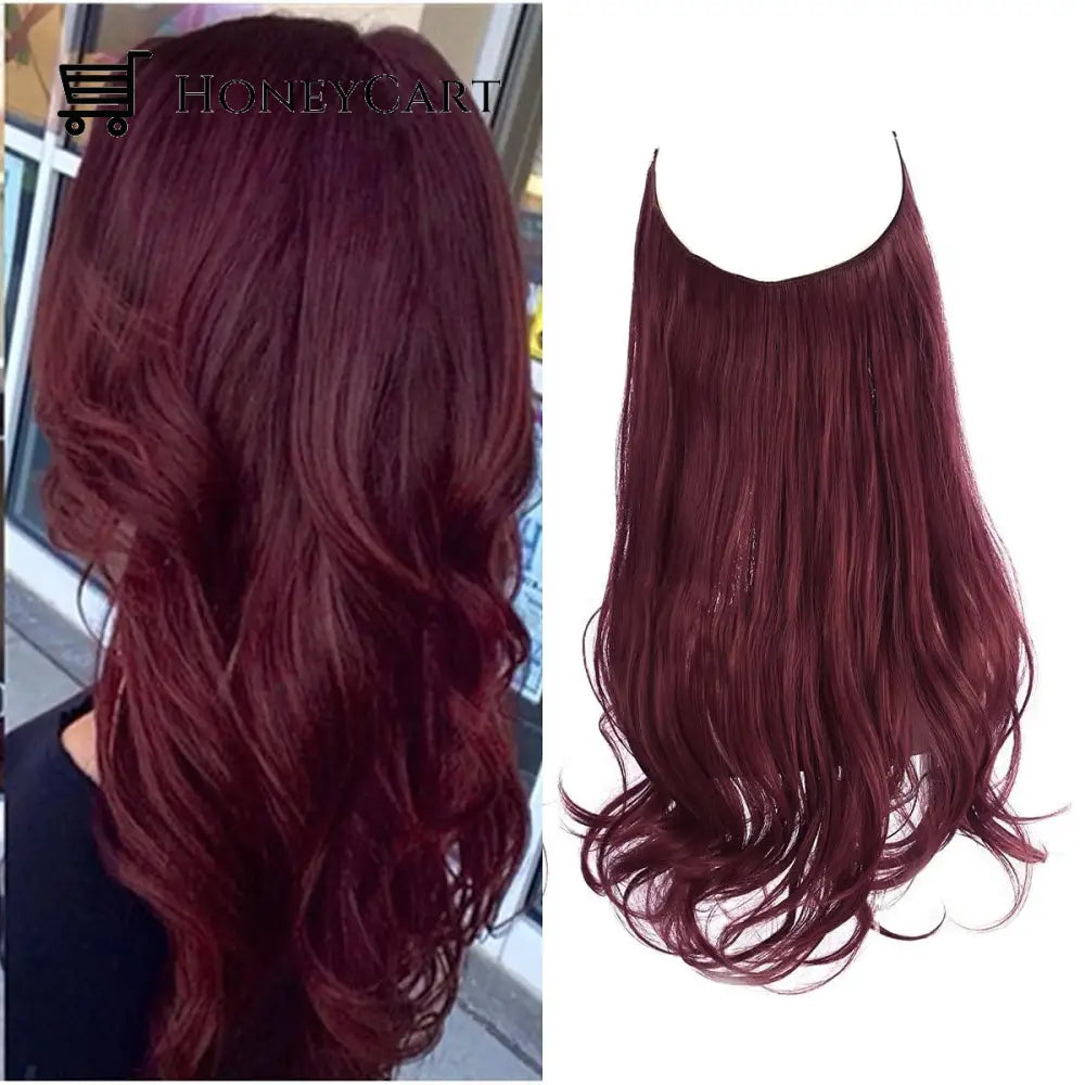 Secret Hair Invisible Halo Extensions Wine Red / 14 Inches | 70 Grams