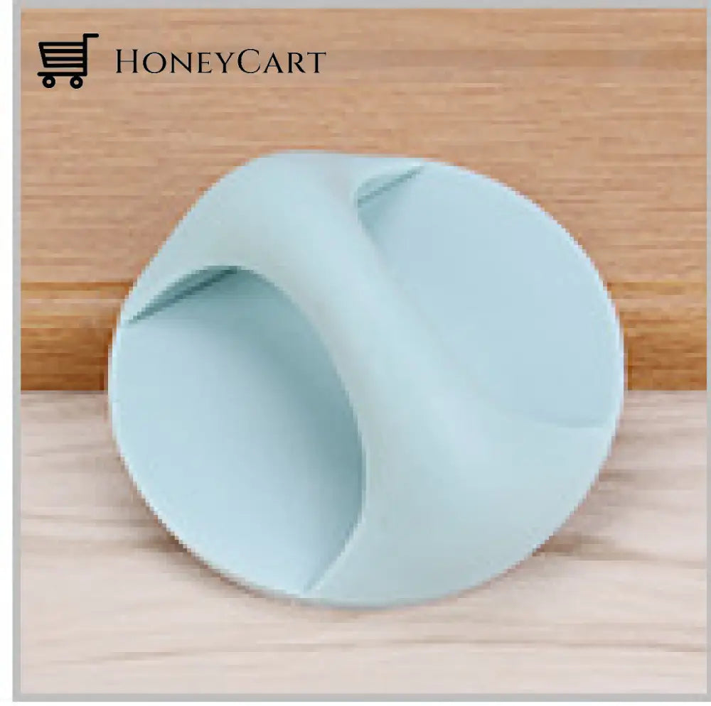 Self Adhesive Door Handle Blue Plastic