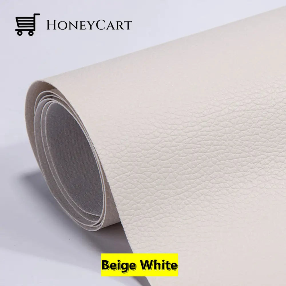 Self Adhesive Leather Refinisher Cuttable Sofa Repair Beige White / 8*12In(20*30Cm) Tool