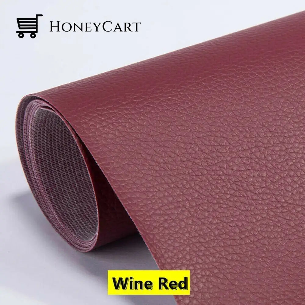 Self Adhesive Leather Refinisher Cuttable Sofa Repair Wine Red / 8*12In(20*30Cm) Tool