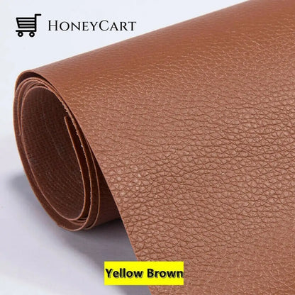 Self Adhesive Leather Refinisher Cuttable Sofa Repair Yellow Brown / 8*12In(20*30Cm) Tool