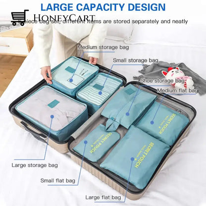 Set Of 7 Travel Storage Bags