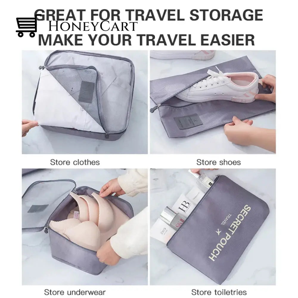 Set Of 7 Travel Storage Bags