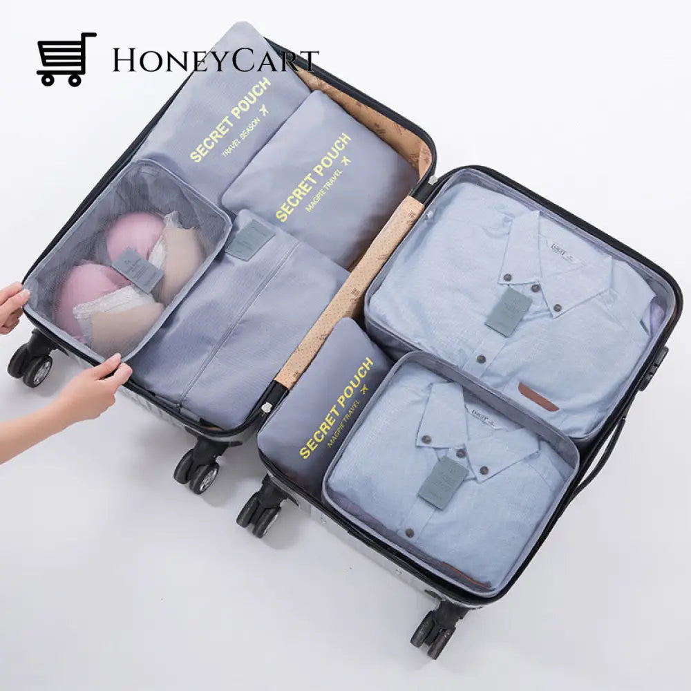 Set Of 7 Travel Storage Bags