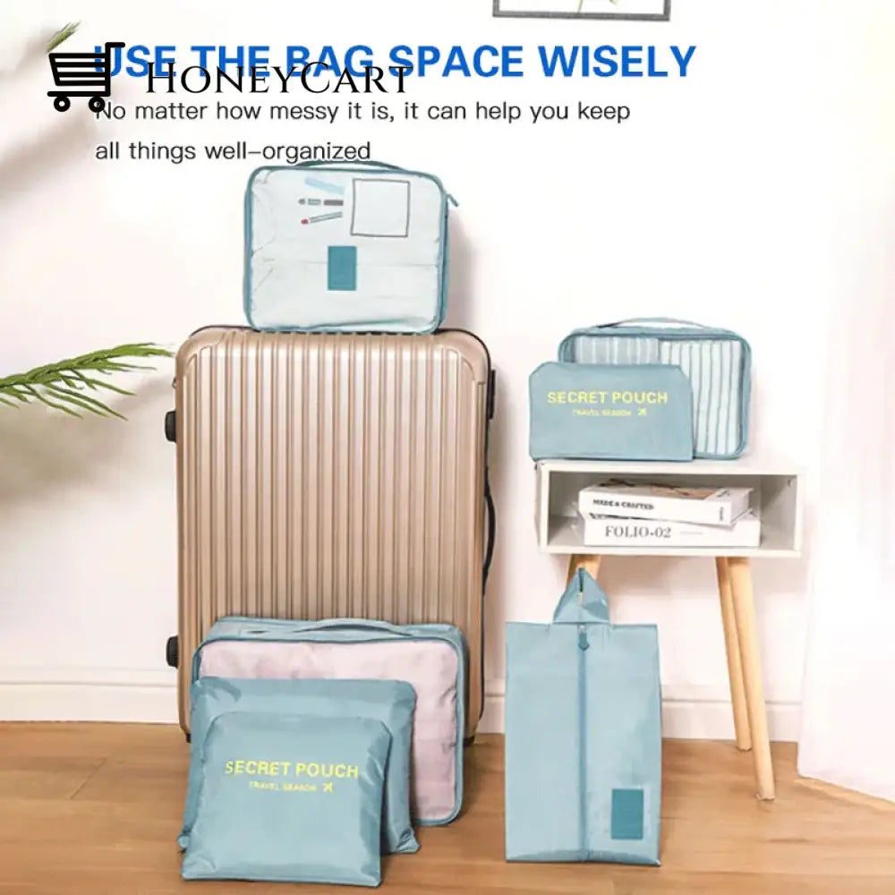 Set Of 7 Travel Storage Bags