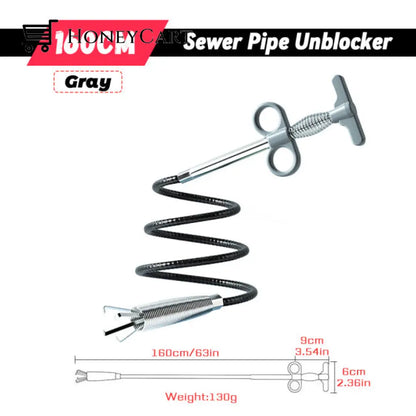 Sewer Pipe Unblocker Gray 160Cm