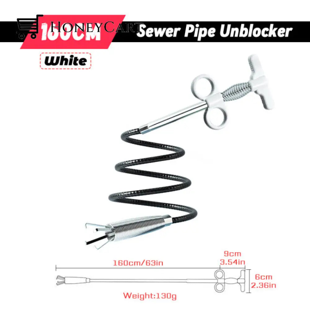 Sewer Pipe Unblocker White 160Cm