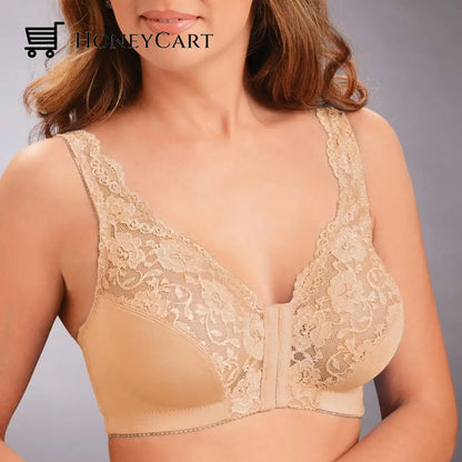 Sexy Lace Posture Comfort Bra Khaki / S