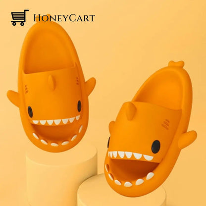 Shark Slippers - Flip Flops Anti-Skid Couple Fashion Shoes A-Orange / 36-37