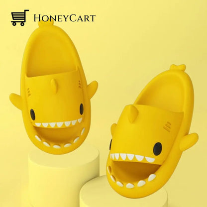 Shark Slippers - Flip Flops Anti-Skid Couple Fashion Shoes A-Yellow / 36-37