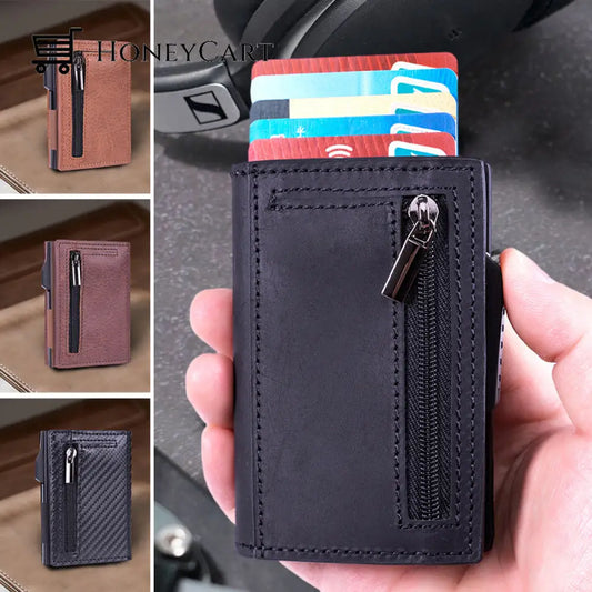 Side Push Auto Pop-Up Card Holder