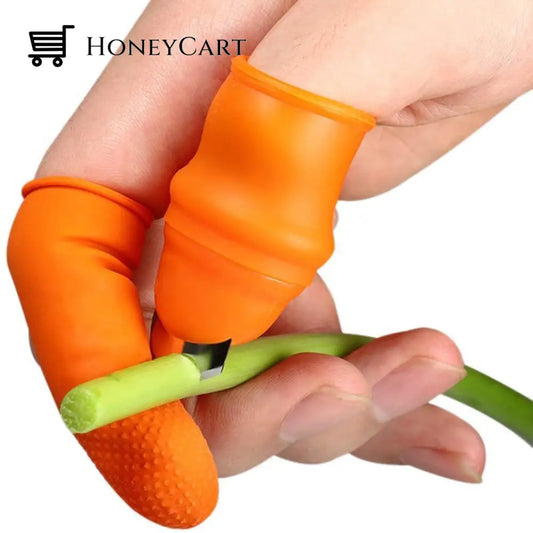 Silicone Finger Protector With Blade For Fruits