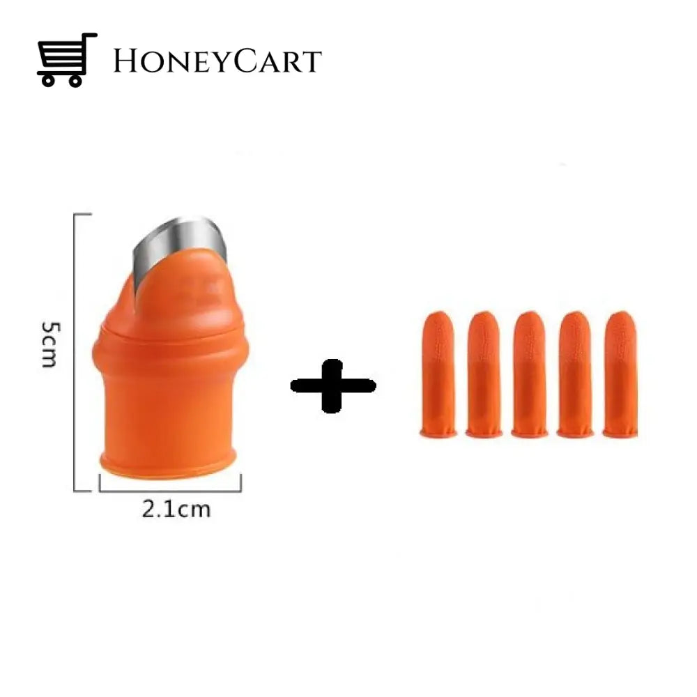 Silicone Finger Protector With Blade For Fruits S