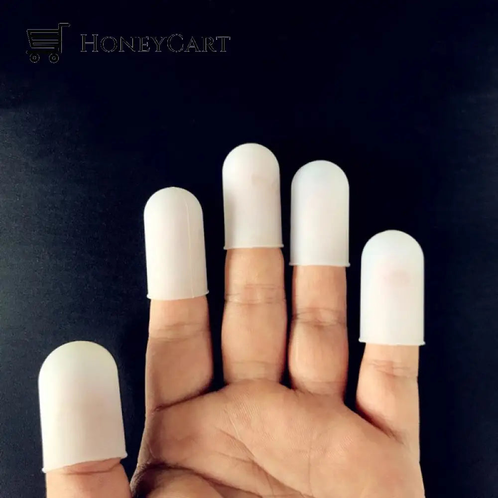 Silicone Fingers Cover Cap Fingertip Protector Insulation