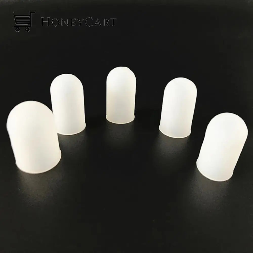 Silicone Fingers Cover Cap Fingertip Protector Insulation 5Pcs