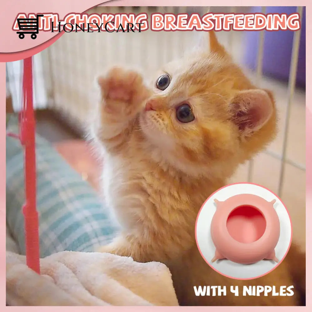 Silicone Pet Feeder With 4 Nipples Pets