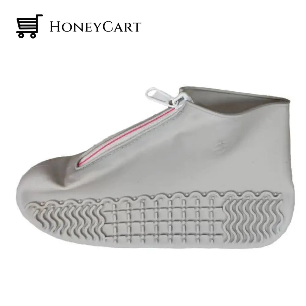 Silicone Shoe Covers With Zipper Gray / S