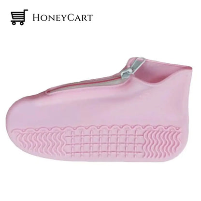 Silicone Shoe Covers With Zipper Pink / S