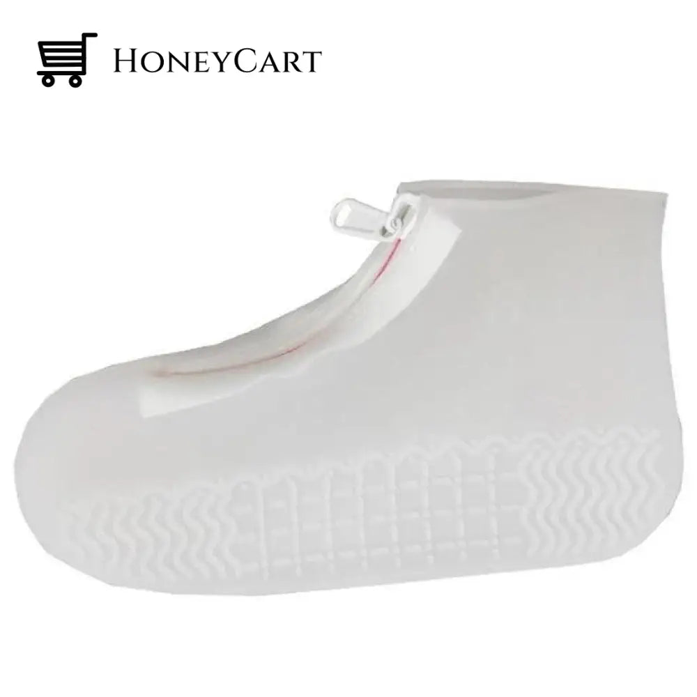 Silicone Shoe Covers With Zipper White / S