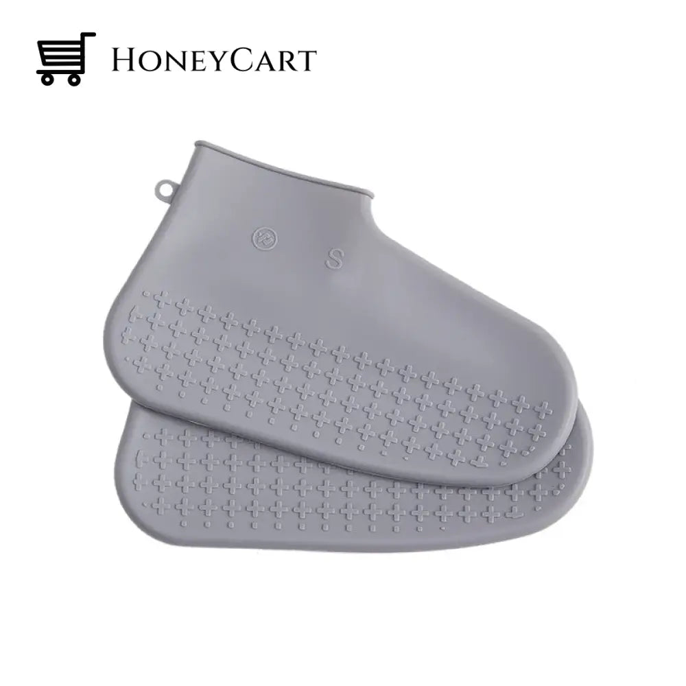 Silicone Waterproof Shoe Cover Grey / S (21 Cms) Silicon