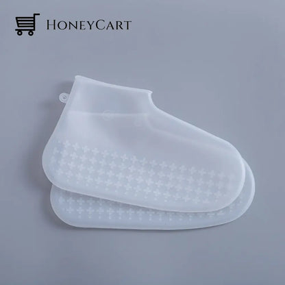 Silicone Waterproof Shoe Cover White / S (21 Cms) Silicon