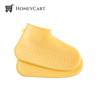 Silicone Waterproof Shoe Cover Yellow / S (21 Cms) Silicon