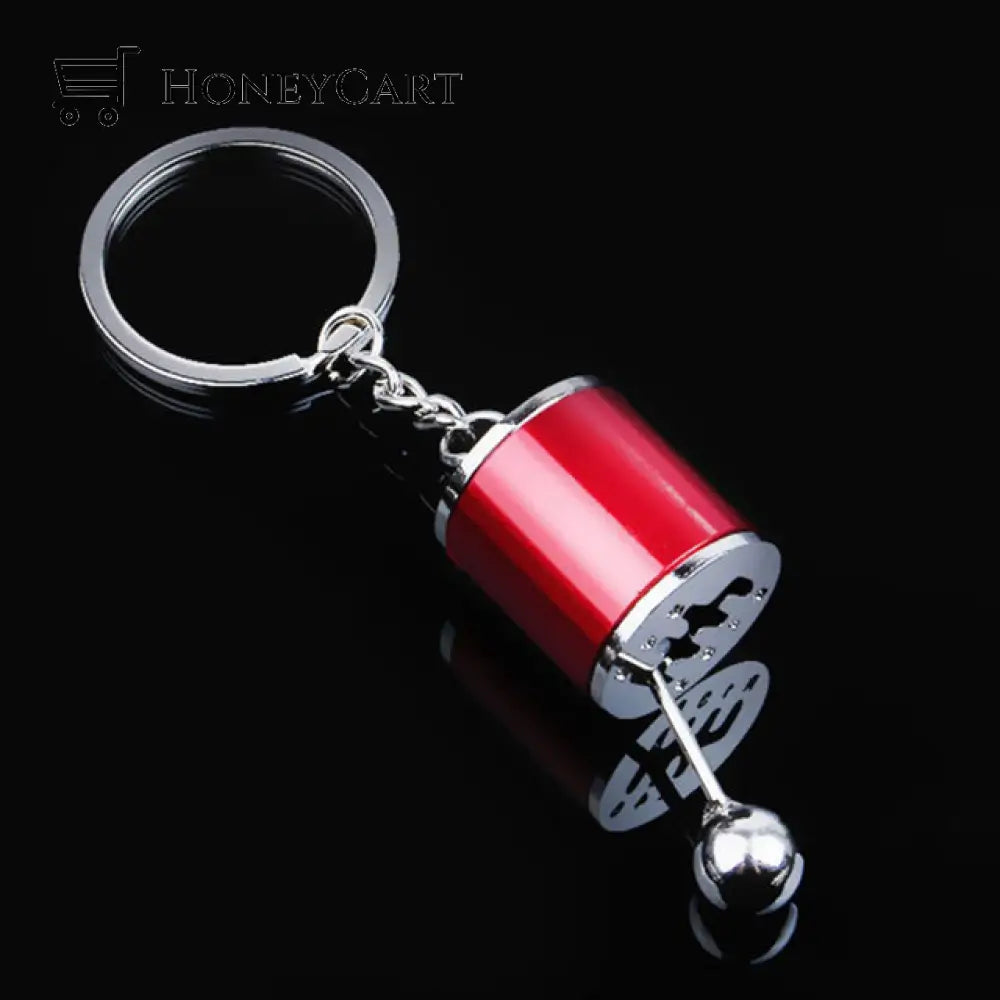 Six-Speed Manual Shift Keychain Red Keychains