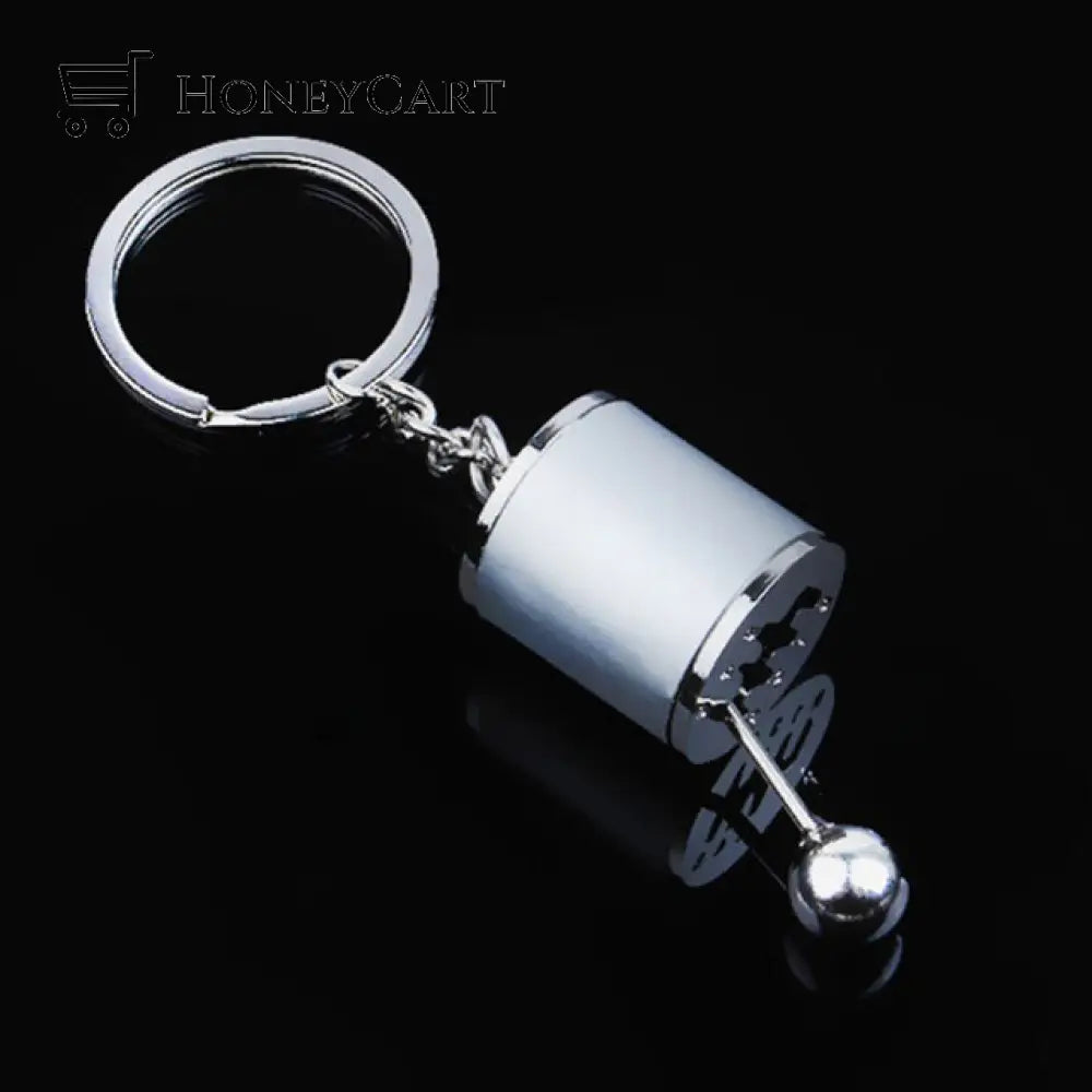 Six-Speed Manual Shift Keychain Silver Keychains