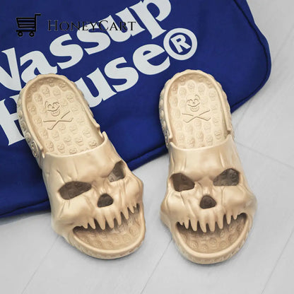 Skull Design Single Band Slippers