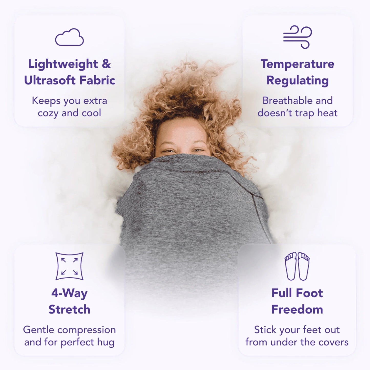 Sleep Pod Move - Wearable Blanket for Women and Men, Travel Camping Blanket High Elasticity Onesies