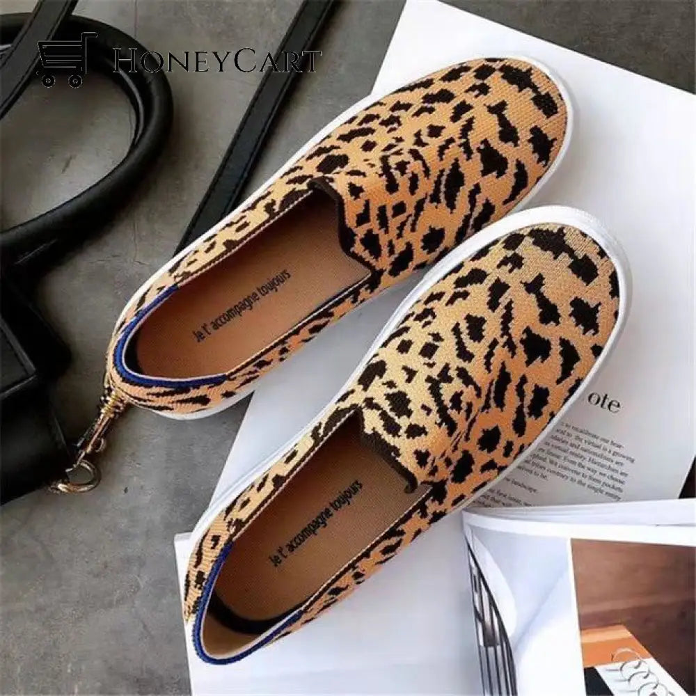 Slip-On Canvas Shoes For Women With Bunions Animal Print / 4