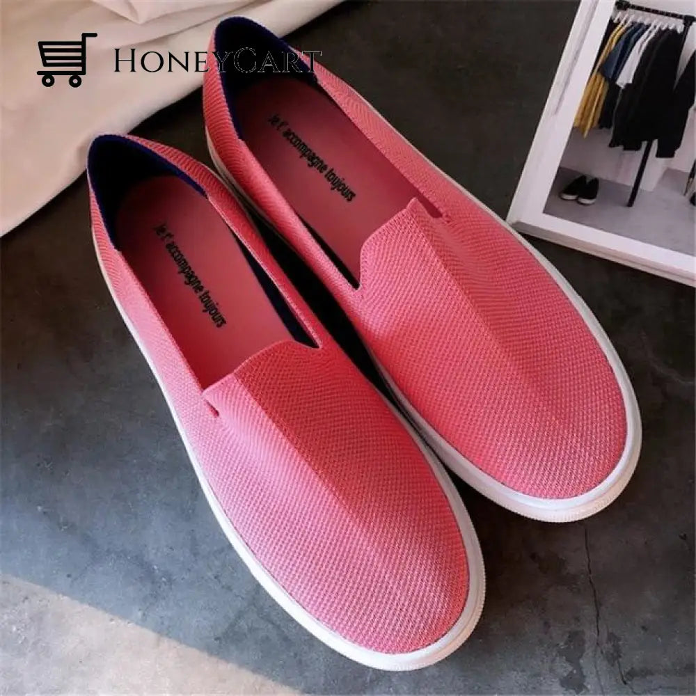 Slip-On Canvas Shoes For Women With Bunions Fuchsia / 4