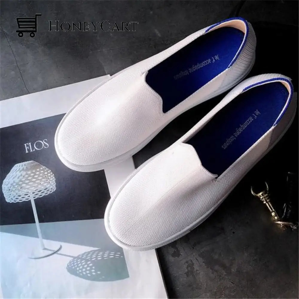 Slip-On Canvas Shoes For Women With Bunions White / 4
