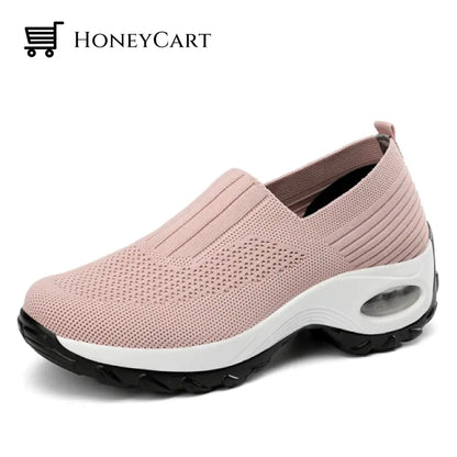 Slip On Comfortable Orthopedic Plantar Fasciitis Women Shoes Breathable Mesh 5(36) / Pink Powder