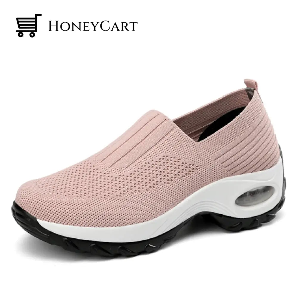 Slip On Comfortable Orthopedic Plantar Fasciitis Women Walking Shoes Pink Powder / 5 Wjj-0624