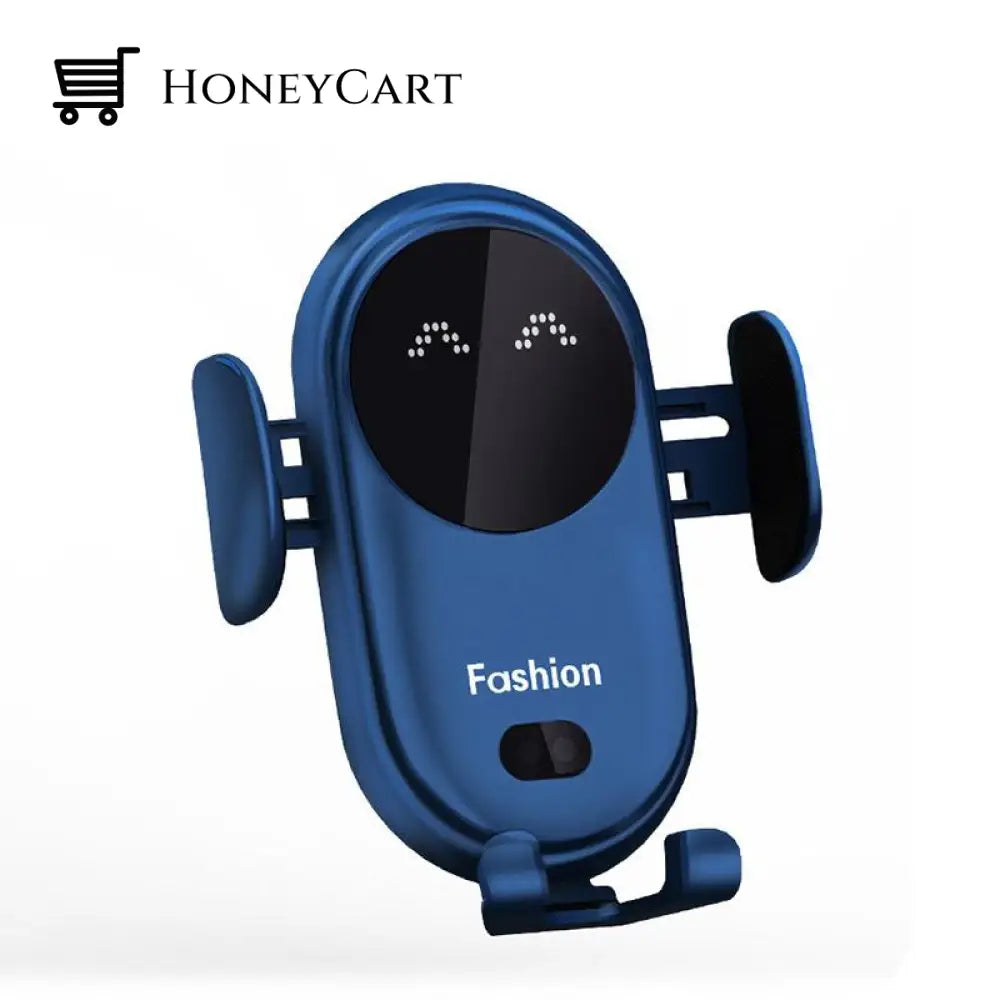 Smart Car Wireless Charger Phone Holder Blue