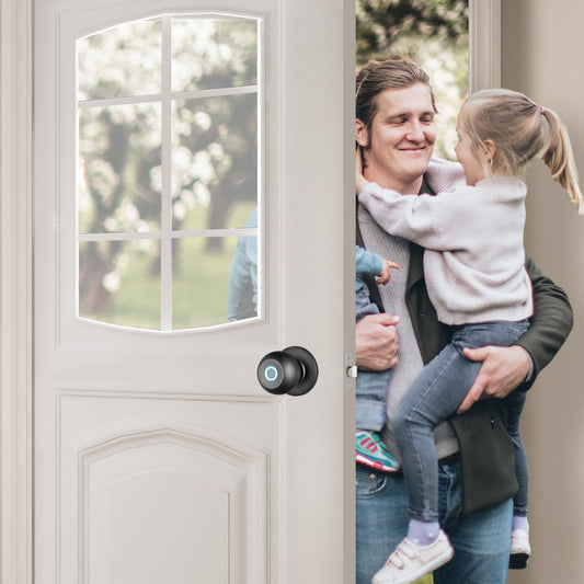 Smart Door Knob Lock - Keyless Thumbprint Entry Door Lock for Bedroom, Front Door, Home, Apartment Office and Garages