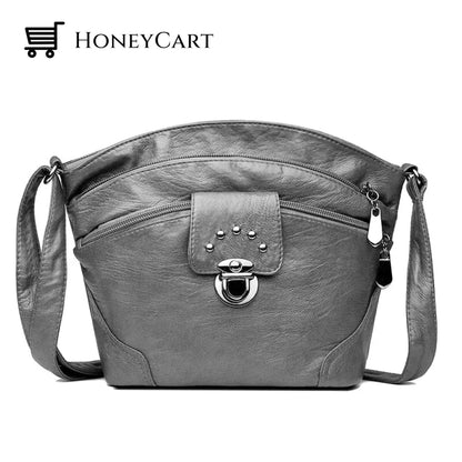 Soft Womens Shoulder Messenger Bag Gray