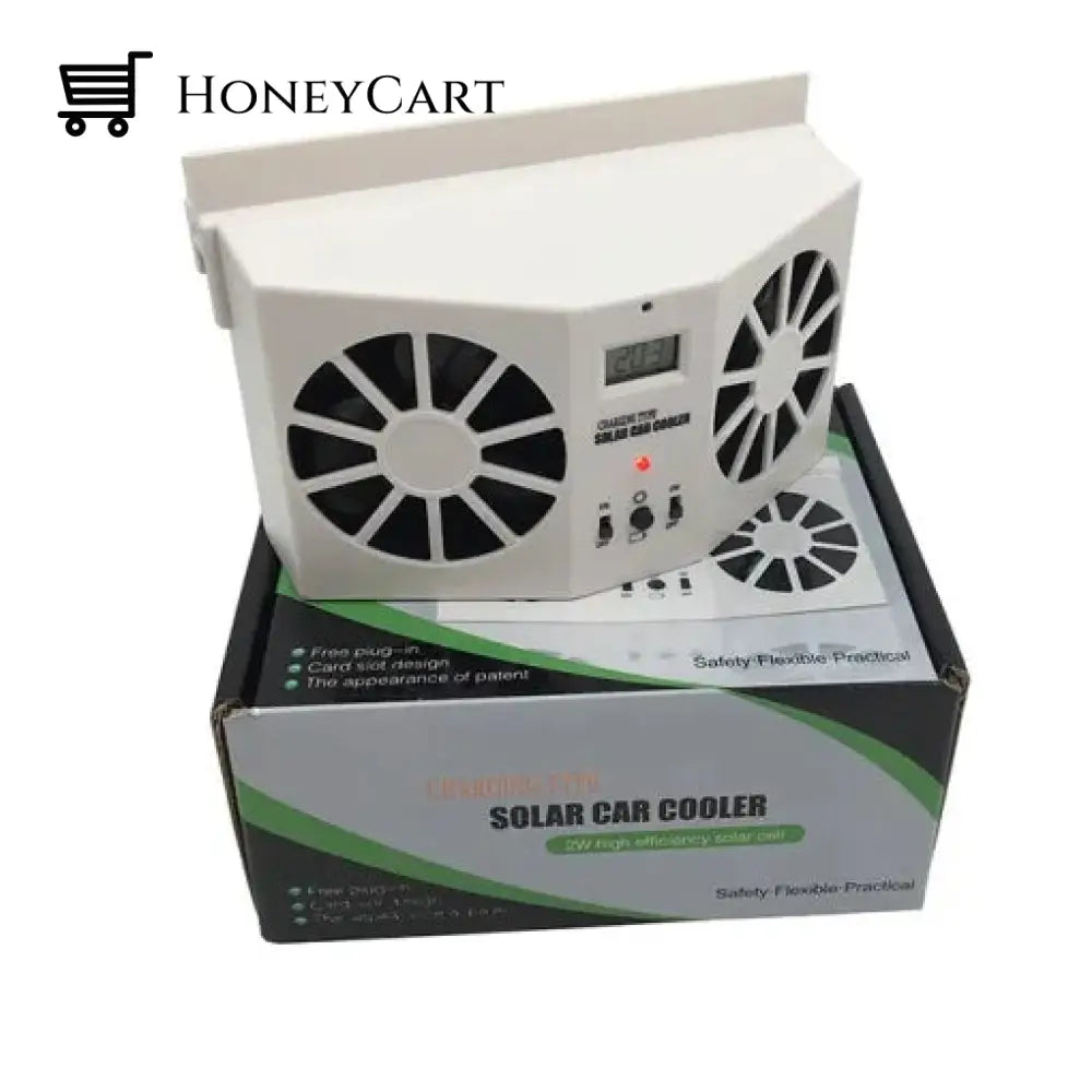 Solar Car Cooling Fan Powered Window Cooler For Interior Ventilation